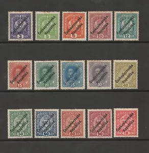 Checoslovaquia 1918 Juego Revolucionario de 15 Praga Sobreimpresión III Levec Como Nuevo MH - Imagen 1 de 1