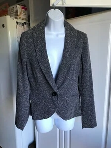 NWOT Women's Spiegel Blazer Size 8 Black/White Specks 32"Waist 19"Long - Picture 1 of 6