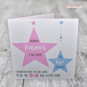 Personalised New Big Brother or Big Sister Card - Picture 1 of 10