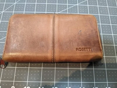 Rosetti Brown Zip Around Wallet Women's Credit Card Coins - Image 1 of 4