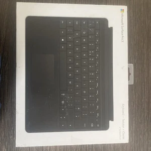 Original Microsoft Surface Pro X QWERTY UK ENGLISH Type Cover Keyboard BLACK - Picture 1 of 2
