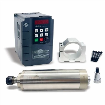 Package: 110V 2.2KW VFD +ER20 Water Cooled Spindle Motor +80mm Spindle Clamp - Image 1 of 4