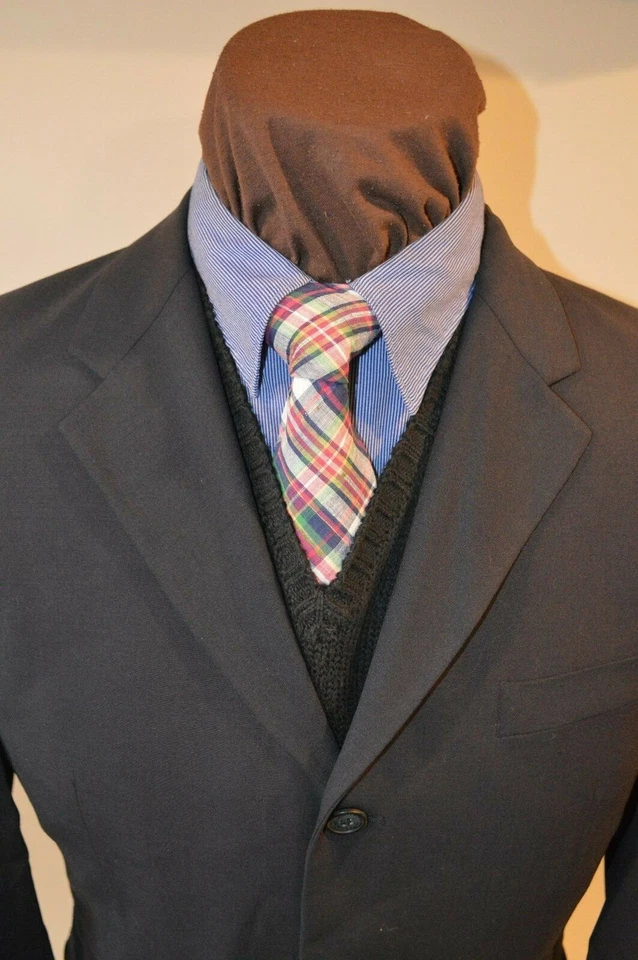 Dolce & Gabbana men's 3btn navy blue ticket pocket blazer jacket sz e50R us 40R - Image 1 of 4