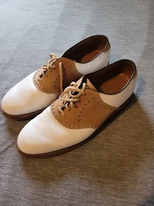 Herren FootJoy Klassiker Golf Sattel Leder Schuhe Handgefertigt in USA Größe 10,5 D - Bild 1 von 9