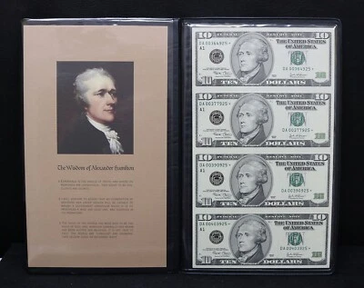 2003 World Reserve Monetary Exchange Uncut Sheet $10 Bills COA 4925 Star Notes - Image 1 of 4