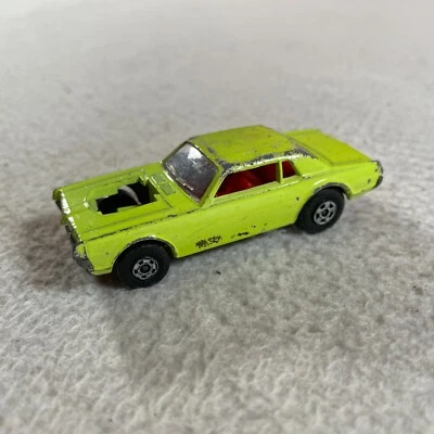 Vintage Lesney Mercury Cougar Matchbox No 62 Superfast Lime Green  Rat Rod - Image 1 of 4