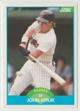 1989 Score #148 John Kruk Baseball Card San Diego Padres