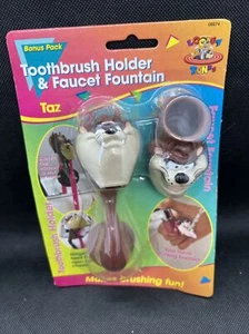 RARO NUOVO CON SCATOLA 1997 Looney Tunes porta spazzolino e rubinetto fontana diavolo tazmaniano - Foto 1 di 3