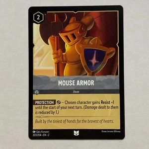 Mouse Armor 203/204 Disney Lorcana Rise of the Floodborn Regular Uncommon NM - Picture 1 of 2