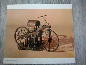 Daimler Niederrad 1885 12" x 10" Mercedes Colour Glossy Photo ~ Brochure related - Picture 1 of 2