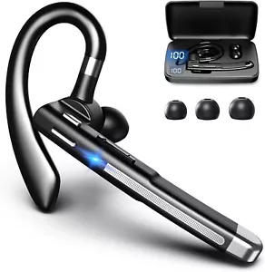 Bluetooth Wireless Earpiece Headset with Built-in Microphone Noise Cancelling - Picture 1 of 9