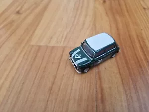 1/72 Cararama Clásico Verde + Blanco Techo Mini Cooper Rally #21 Coche Modelo - Imagen 1 de 3