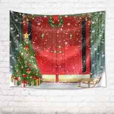 Red Door Snowflakes 3D Wall Hang Cloth Tapestry Fabric Decorations Decor