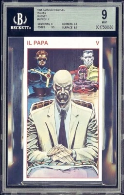 1995 Tarocchi Marvel Glossy 5 Professor X BGS 9 Pop3 Graded X-Men Tarot Card SP - Image 1 of 2