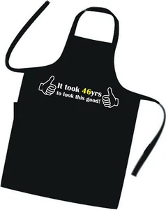 Surprise 46th BIRTHDAY Apron Excellent Birthday Gift Tabard / BBQ / Hotel / Cook - Picture 1 of 12