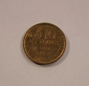 10 Francs France France 1957 Republique Francaise Coin - Picture 1 of 2