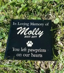 Pet Memorial Stone maßgeschneidert graviert - Cat Memorial - Dog Memorial - Grabstein - Bild 1 von 3