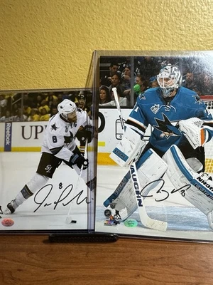 Autenticación firmada 8x10 por Joe Pavelski y Martin Jones de San Jose Sharks Foto 1 de 4