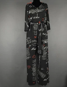 Lyric Culture Blondie Jumpsuit Womens 1X Black Heart Of Glass Hooded Wide Leg - Bild 1 von 12