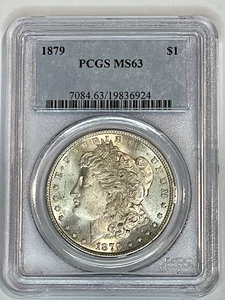 Dólar de plata Morgan 1879 $1 graduación profesional MS63 ~ ¡Belleza! - Imagen 1 de 2