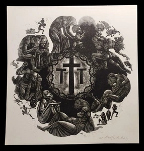 Signed FRITZ EICHENBERG Artist Proof Wood Engraving DANCE OF LIFE - Picture 1 of 3