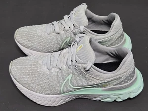 Nike React Infinity Run Flyknit 3 Mint Gray Sz 6 Women Athletic Shoes DD3024-007 - Picture 1 of 21