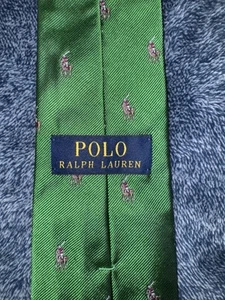 Polo Ralph Lauren Krawatte Herren Krawatte Grün AOP Geometrisch Reine Seide Made Italy - Bild 1 von 13