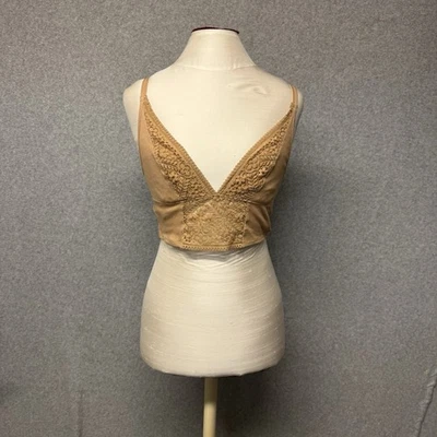 Aerie Bralette Size Small Lace Nude Adjustable Straps Knit Light - Image 1 of 4