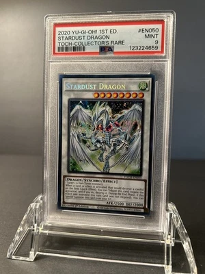 Yugioh Stardust Dragon TOCH - EN050 1st Edition Collectors Rare PSA 9 - Image 1 of 2