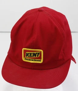 K-Products Kent Feed Trucker Hat Red w Ear Flaps Made in USA Vintage Patch - Picture 1 of 7