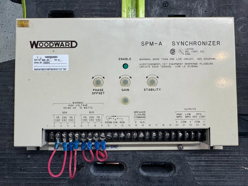 WOODWARD 9905-001 / 9905001 SPM-A 同步器 — 第 1/1 张图片