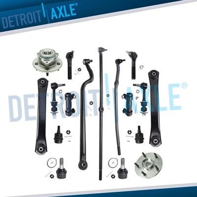 Brazos de control superiores delanteros 17 piezas cojinete de cubo de rueda para Dodge Ram 1500 2000-2001 4x4 Foto 1 de 4