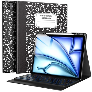 Tastatur Hülle für iPad Air 13 Zoll M3 2025/M2 2024, iPad Pro 12.9 (6. 2022/5... - Bild 1 von 7