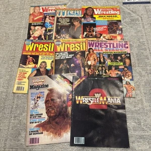 Vintage 80’s Wrestling Wrestlemania Magazine Lot Of 8 Hulk Hogan Randy Savage - Picture 1 of 23
