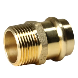 25 Pack XFITTING 1" Propress Male Adapter, Lead Free Brass, 1" Press Fit Male - Picture 1 of 6