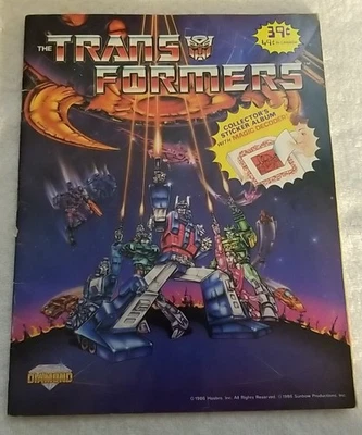 Transformers G1 The Movie 1986 Diamond Hasbro Sticker Book Incomplete No Decoder - Image 1 of 4