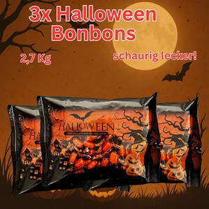 Halloween Bonbons 2,7kg Gefüllte Kaubonbons im Beutel | Süßigkeiten Mix für Kids - Bild 1 von 3