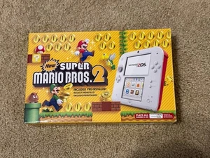 Scarlet Red Nintendo 2DS New Super Mario Bros 2 Bundle Console **BOX ONLY** - Picture 1 of 8