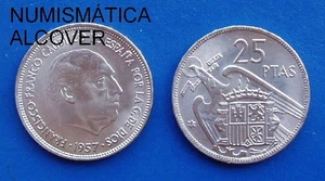 MONEDA DE 25 pesetas 1957 *58 Franco S/C - Picture 1 of 1