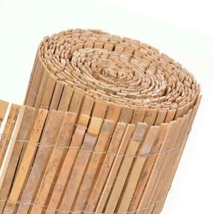 Bamboo Slat Fence Screen Roll Screening Fencing Privacy Sun Panel Garden Outdoor - Picture 1 of 11