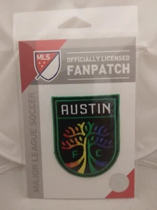Austin FC PRIDE parche de coser hierro en logotipo oficial de fútbol de la MLS paquete de 2 1/4"" x 3 - Imagen 1 de 1