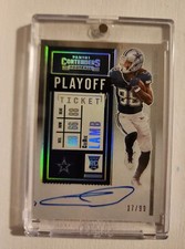 2020 Panini Contenders CeeDee Lamb Cowboys- Playoff Ticket Rookie Auto - On-card