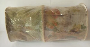 Huntington Home Ribbon Burlap Plain & Harvest Theme 3.6" x 15' Rolls 2-Pack - Picture 1 of 2