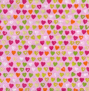 4 Motivservietten Servietten Napkins Tovaglioli Kleine Herzen (137) - Bild 1 von 1