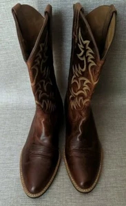Ariat Heritage Cowboy Mens Size 9.5 Brown Outdoor Leather Western Boots 10010289 - Picture 1 of 24