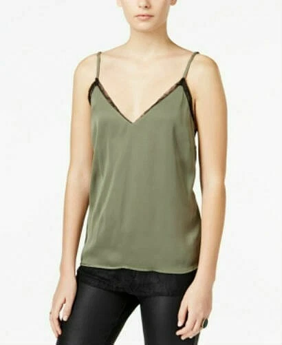 Camisola de encaje Bar Iii aspecto en capas~XS~S~M~L~XXL~oliva polvorienta~NUEVA CON ETIQUETAS~ORG. $59~OFERTA Foto 1 de 1