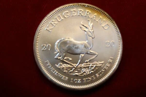 SOUTH AFRICA 2020 SILVER KRUGERRAND, .999 FINE SILVER, IN AIR-TITE, - Picture 1 of 2