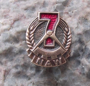 NAW Nationales Aufbauwerk East Germany GDR DDR Number Seven 7 Compass Pin Badge - Picture 1 of 4