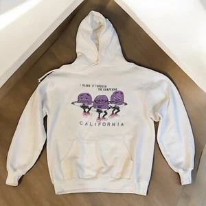 VINTAGE California Raisins Heard it Through the Grapevine hoodie L 80's 42-44 - Picture 1 of 8