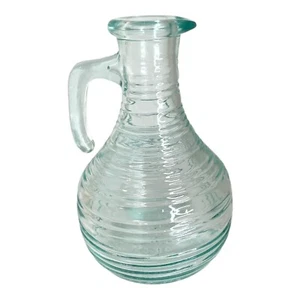 Ventreria Etrusca Cristal Verde Crueta Colmena Diseño Remolino Mango Flotante Italiano - Imagen 1 de 9